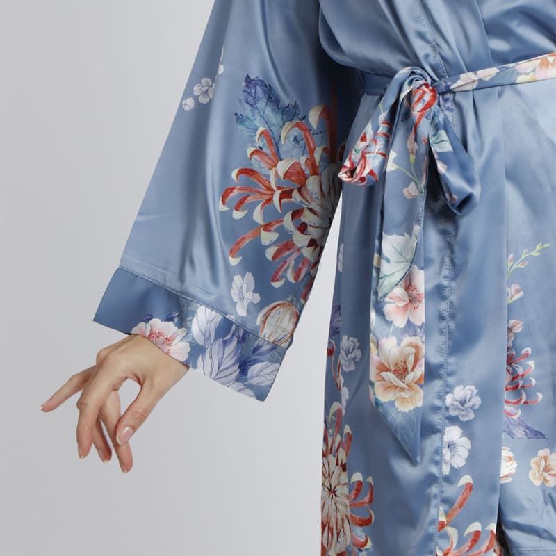 Bata mujer tejido raso estampado Admas 67112 - Imagen 4