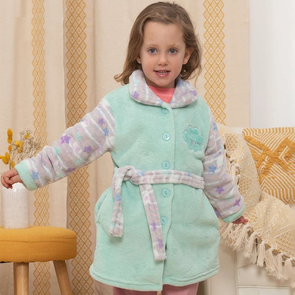 BATA DE CASA NIÑA KINANIT|BATAS DE CASA INFANTILES|LUGODRESS