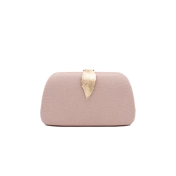 BOLSO CLUCTCH RÍGIDO HOJA NUDE 41468 - Imagen 1