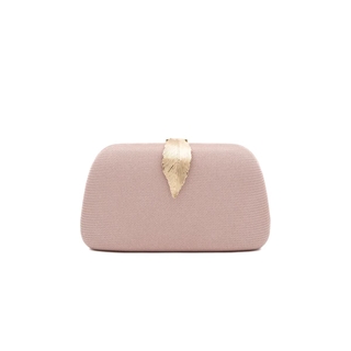 BOLSO CLUCTCH RÍGIDO HOJA NUDE 41468 - Imagen 1