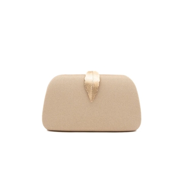 BOLSO CLUCTCH RÍGIDO HOJA ORO 41468 - Imagen 1