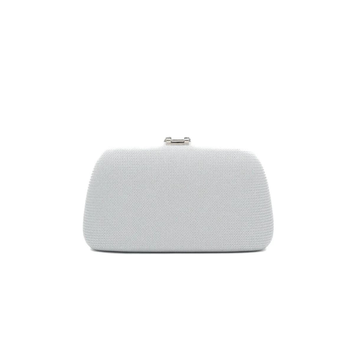 BOLSO CLUCTCH RÍGIDO HOJA PLATA 41468 - Imagen 3