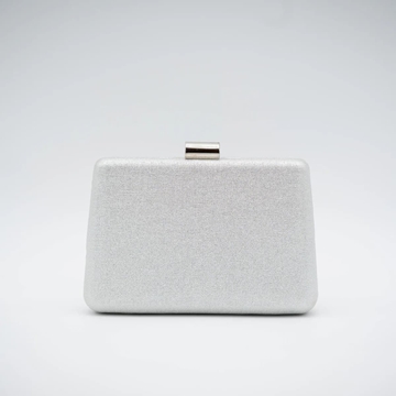 Bolso Clutch de Fiesta en Polipiel con Acabado Brillante Plata 41442 - Imagen 1