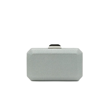 BOLSO CLUTCH DE FIESTA METALIZADO GRIS 41469 - Imagen 1