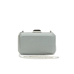 BOLSO CLUTCH DE FIESTA METALIZADO GRIS 41469 - Imagen 2