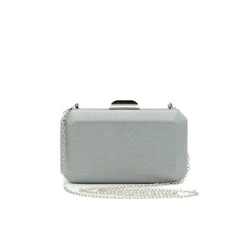 BOLSO CLUTCH DE FIESTA METALIZADO GRIS 41469 - Imagen 2