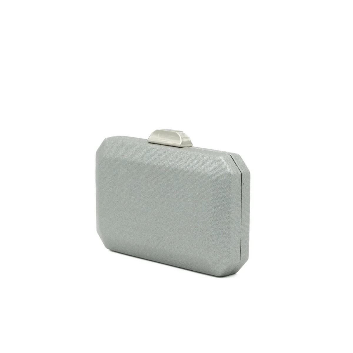 BOLSO CLUTCH DE FIESTA METALIZADO GRIS 41469 - Imagen 3