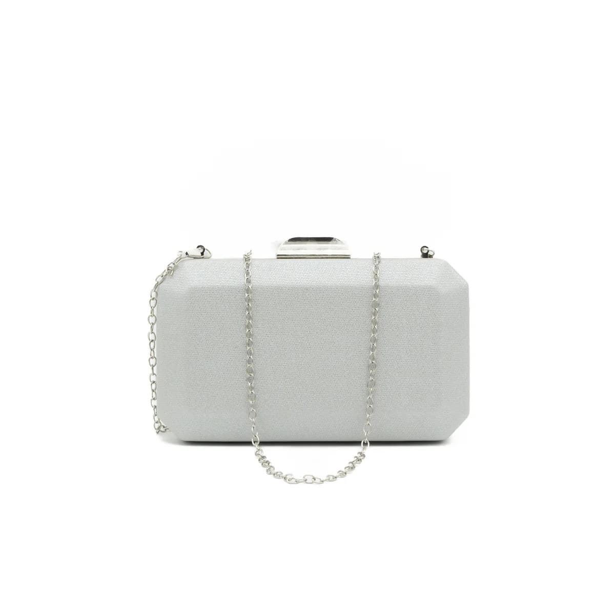 BOLSO CLUTCH DE FIESTA METALIZADO PLATA 41469 - Imagen 2
