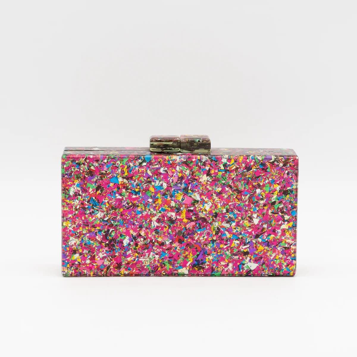 BOLSO CLUTCH DE FIESTA NACARADO 23028 MULTICOLOR - Imagen 1
