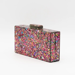 BOLSO CLUTCH DE FIESTA NACARADO 23028 MULTICOLOR - Imagen 2