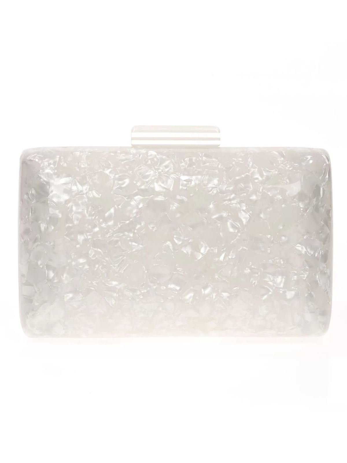 BOLSO CLUTCH DE FIESTA NACARADO 23036 BLANCO ROTO - Imagen 1