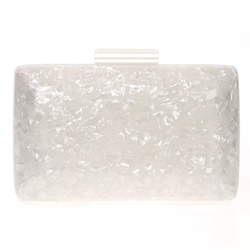 BOLSO CLUTCH DE FIESTA NACARADO 23036 BLANCO ROTO - Imagen 1