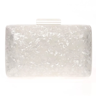 BOLSO CLUTCH DE FIESTA NACARADO 23036 BLANCO ROTO - Imagen 1
