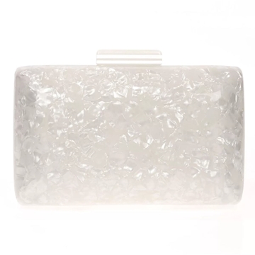 BOLSO CLUTCH DE FIESTA NACARADO 23036 BLANCO ROTO - Imagen 1