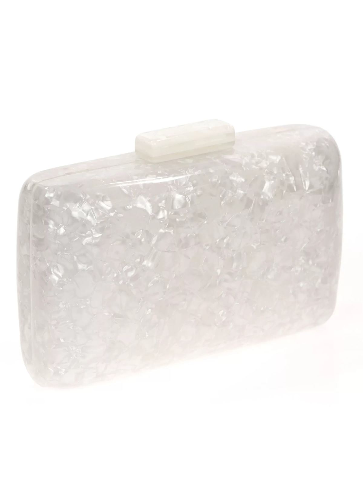 BOLSO CLUTCH DE FIESTA NACARADO 23036 BLANCO ROTO - Imagen 3