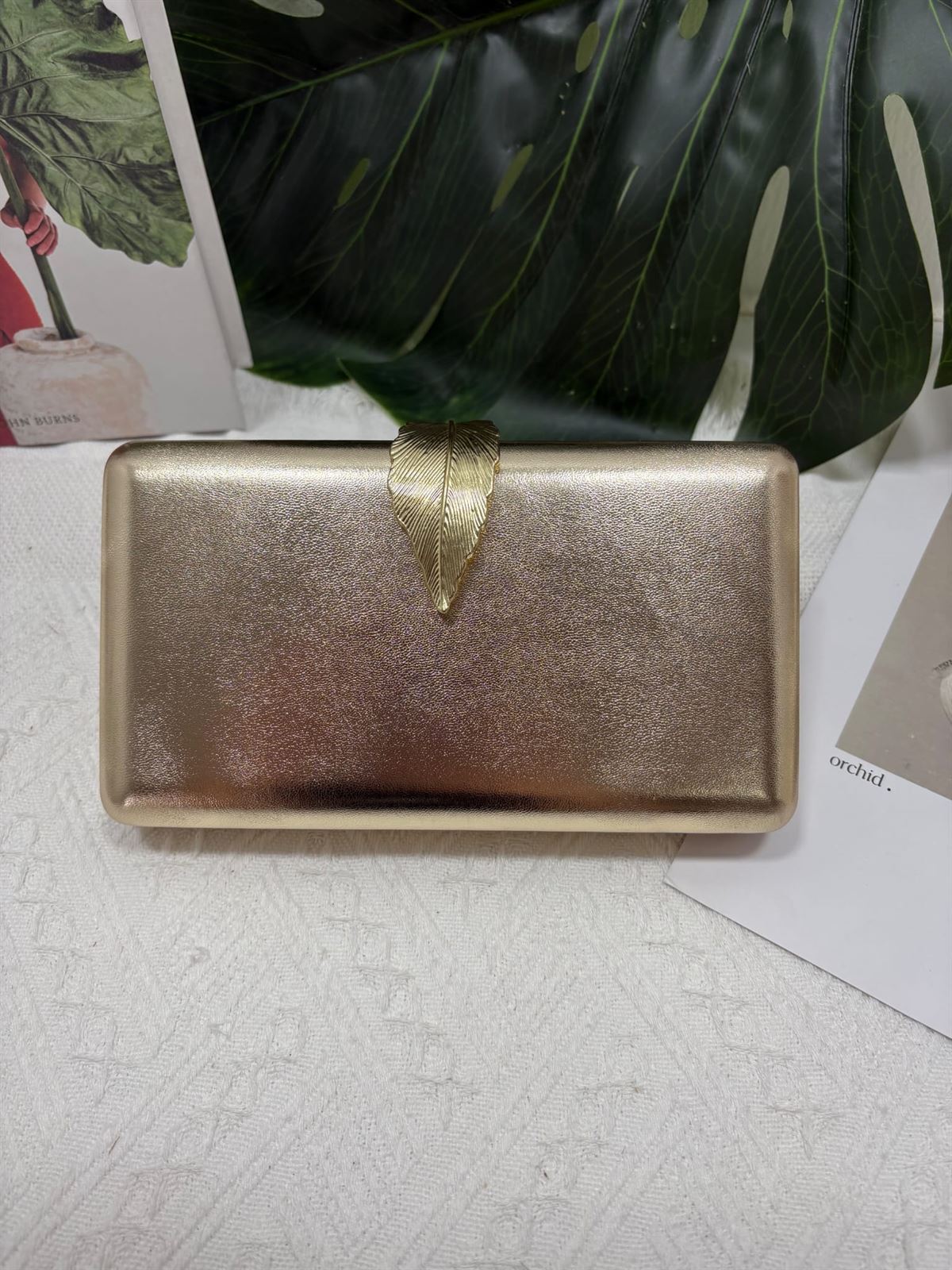 BOLSO CLUTCH DE FIESTA ORO 4124 - Imagen 1