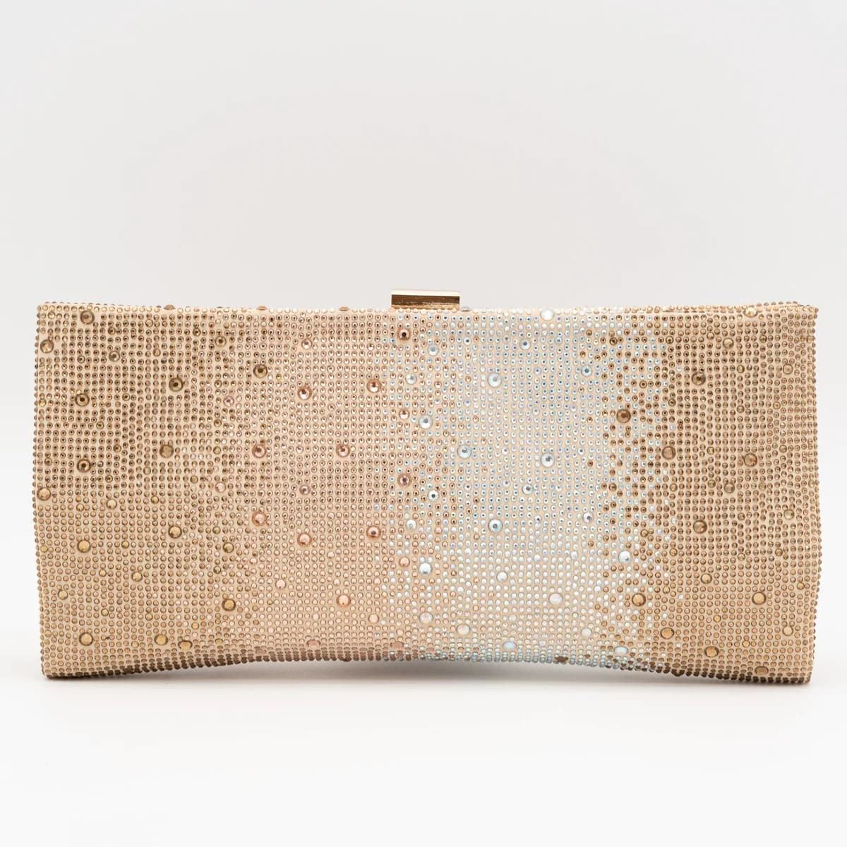 BOLSO CLUTCH DE FIESTA PEDRERÍA MULTICOLOR ORO 125104 - Imagen 1