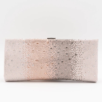 BOLSO CLUTCH DE FIESTA PEDRERÍA MULTICOLOR ROSA 125104 - Imagen 1