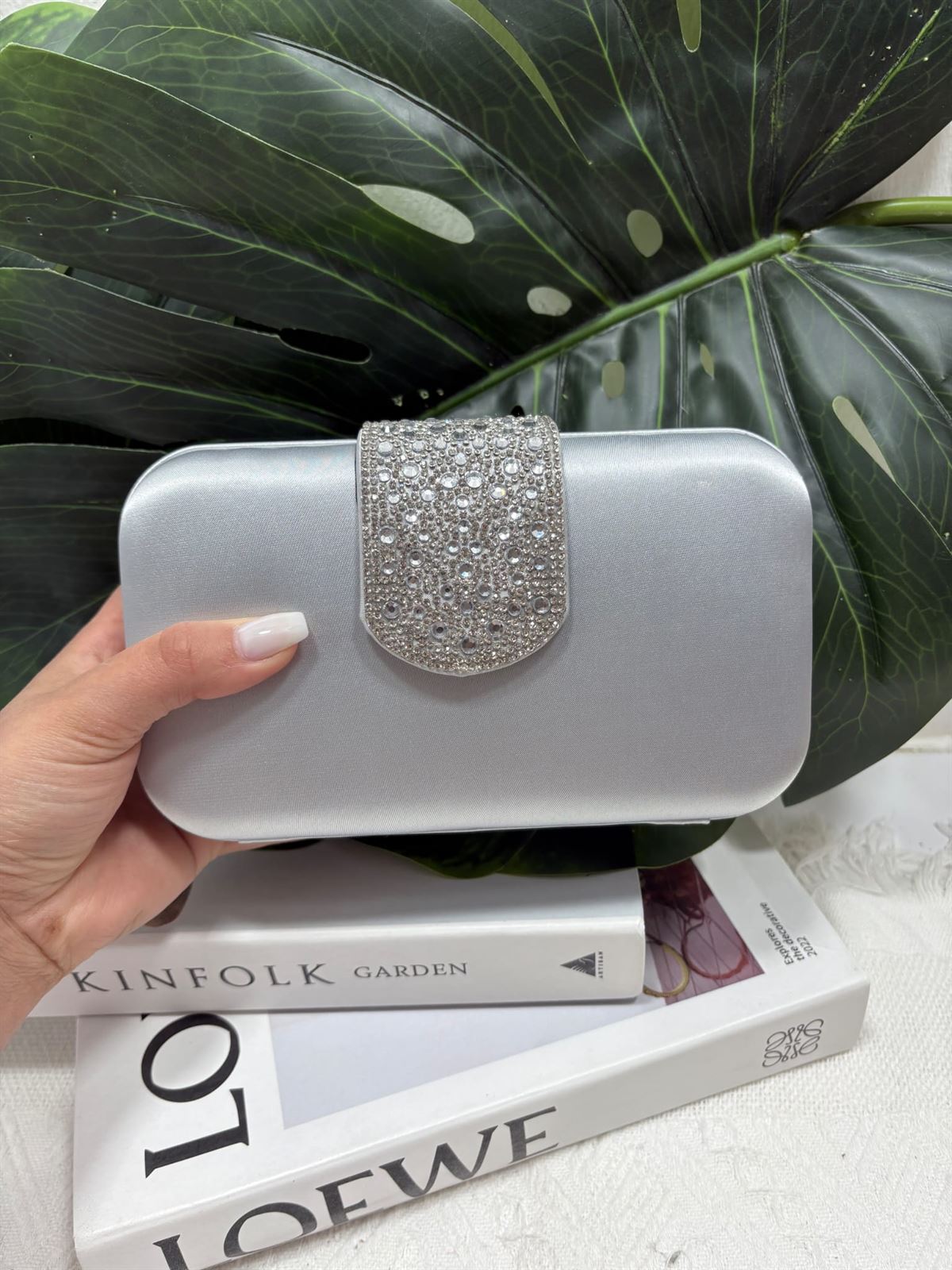BOLSO CLUTCH DE FIESTA PLATA 4133 - Imagen 1