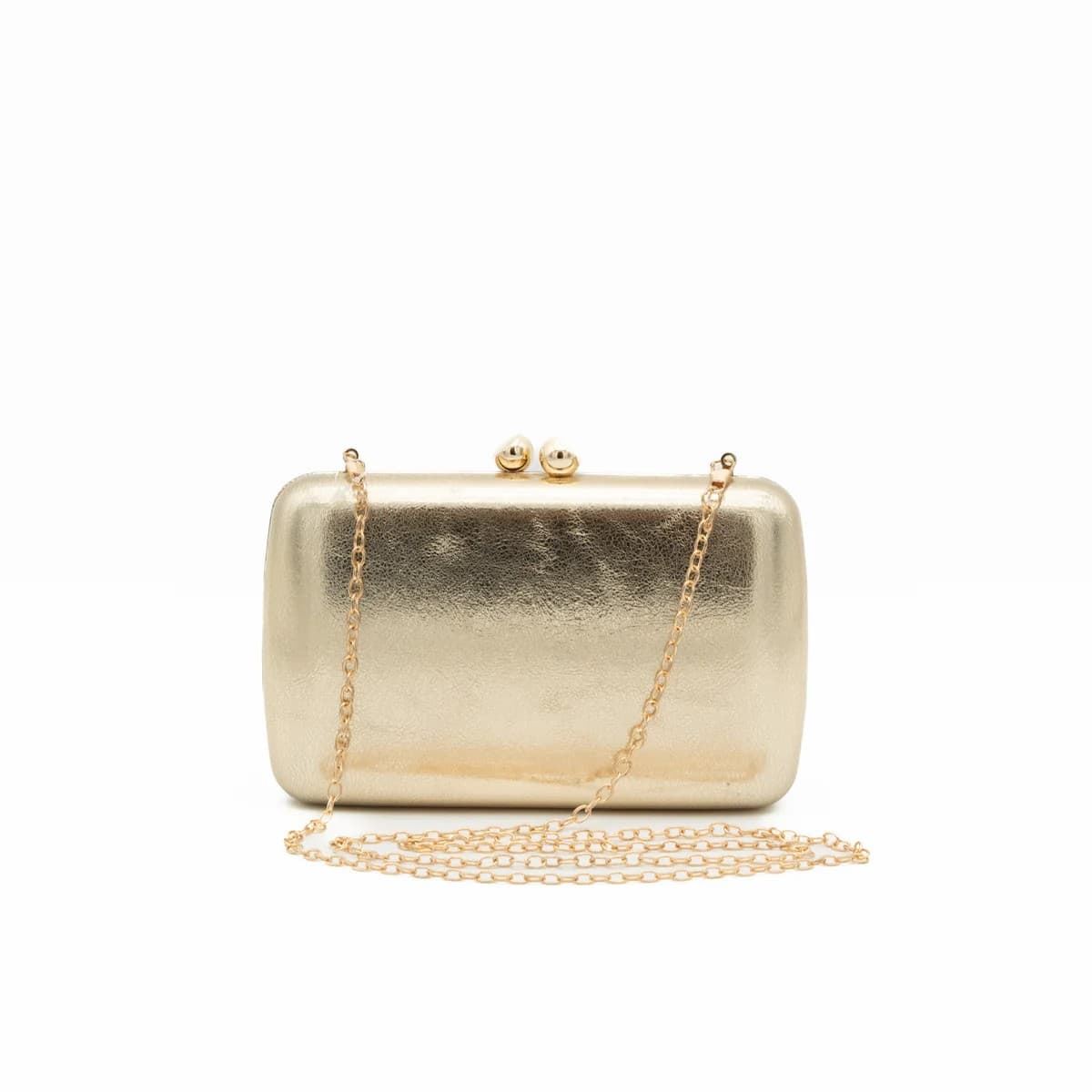 BOLSO CLUTCH DE FIESTA POLIPIEL METALIZADO ORO 41403 - Imagen 2