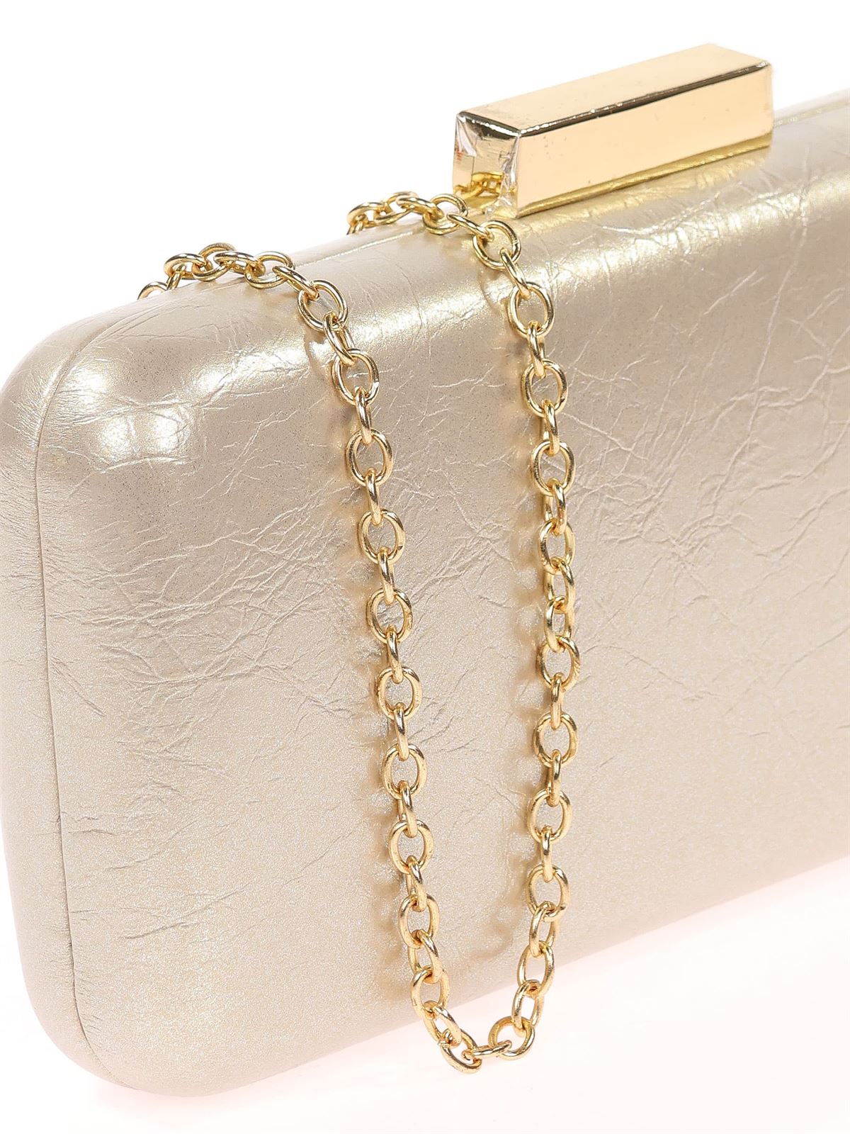 Bolso clutch de fiesta polipiel oro-claro 41456 - Imagen 2