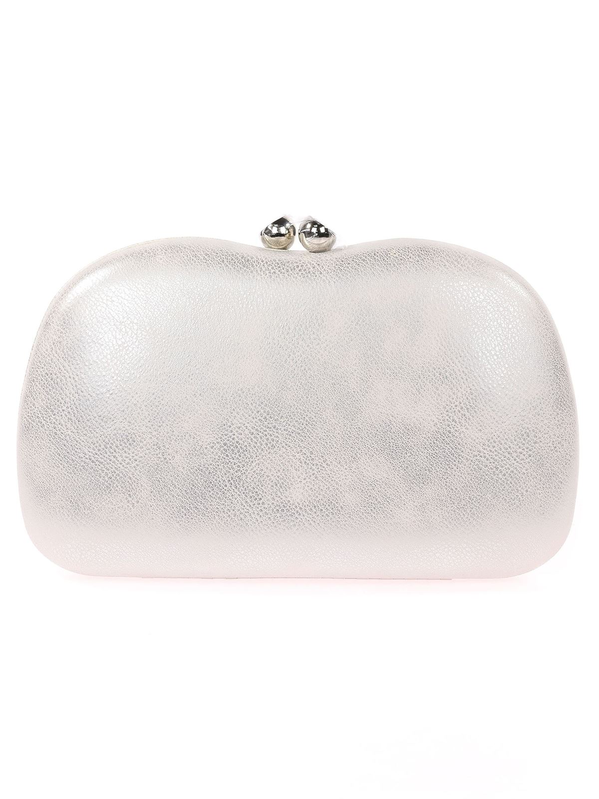Bolso clutch de fiesta polipiel plata 41450 - Imagen 1