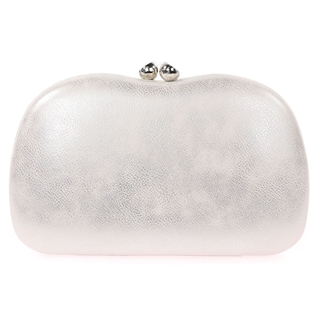 Bolso clutch de fiesta polipiel plata 41450 - Imagen 1