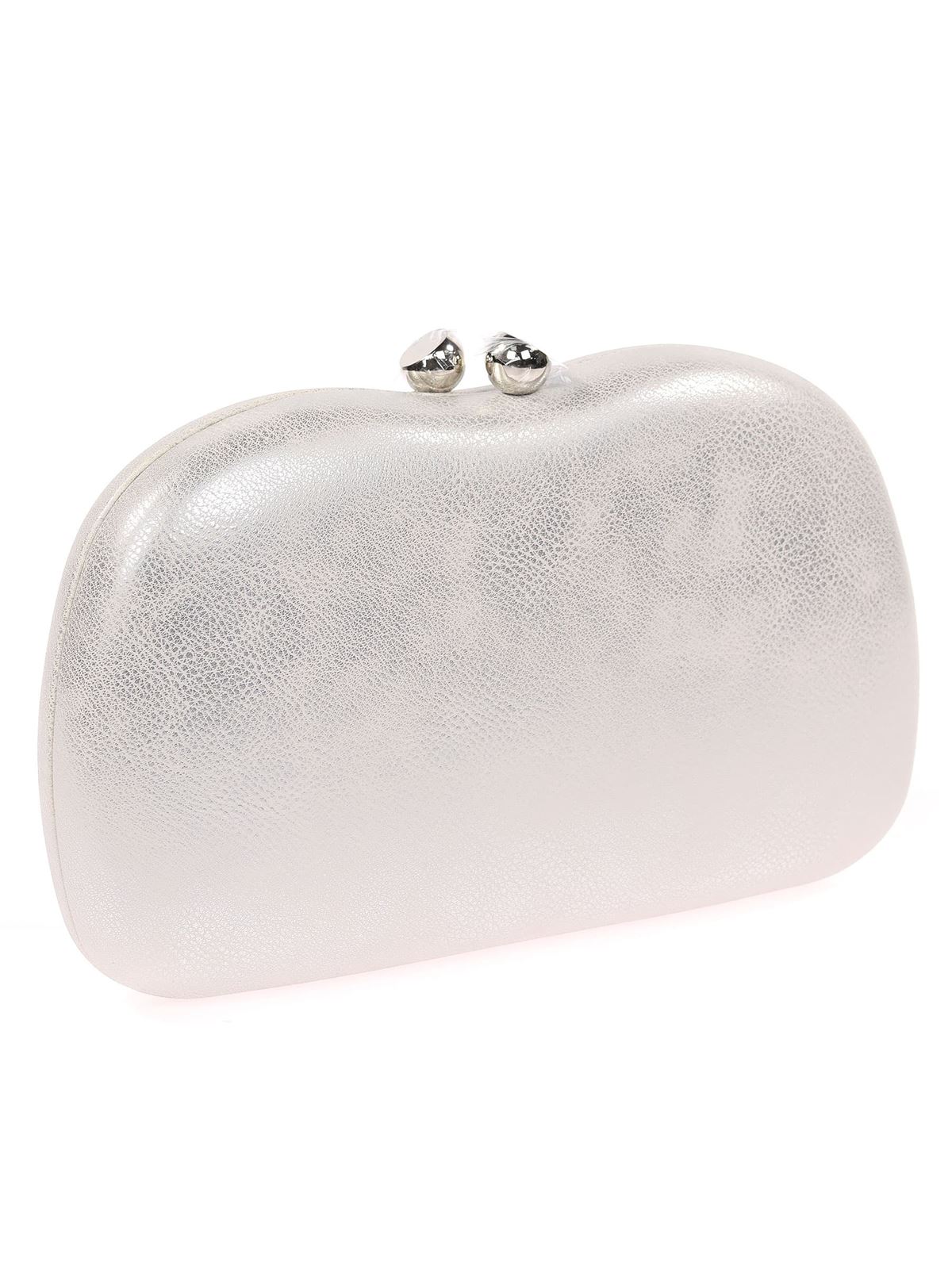 Bolso clutch de fiesta polipiel plata 41450 - Imagen 2