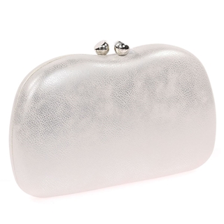 Bolso clutch de fiesta polipiel plata 41450 - Imagen 2