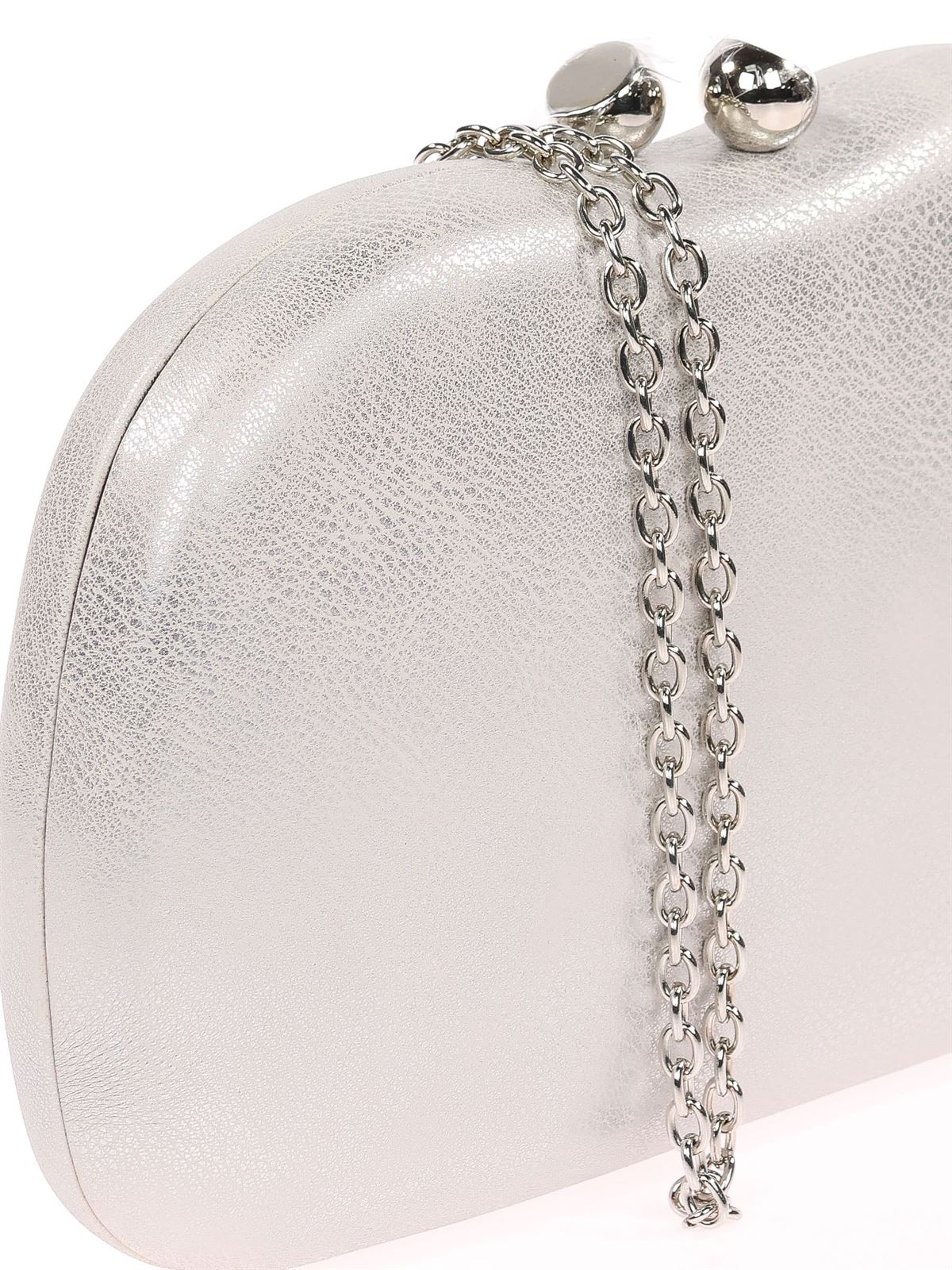 Bolso clutch de fiesta polipiel plata 41450 - Imagen 3