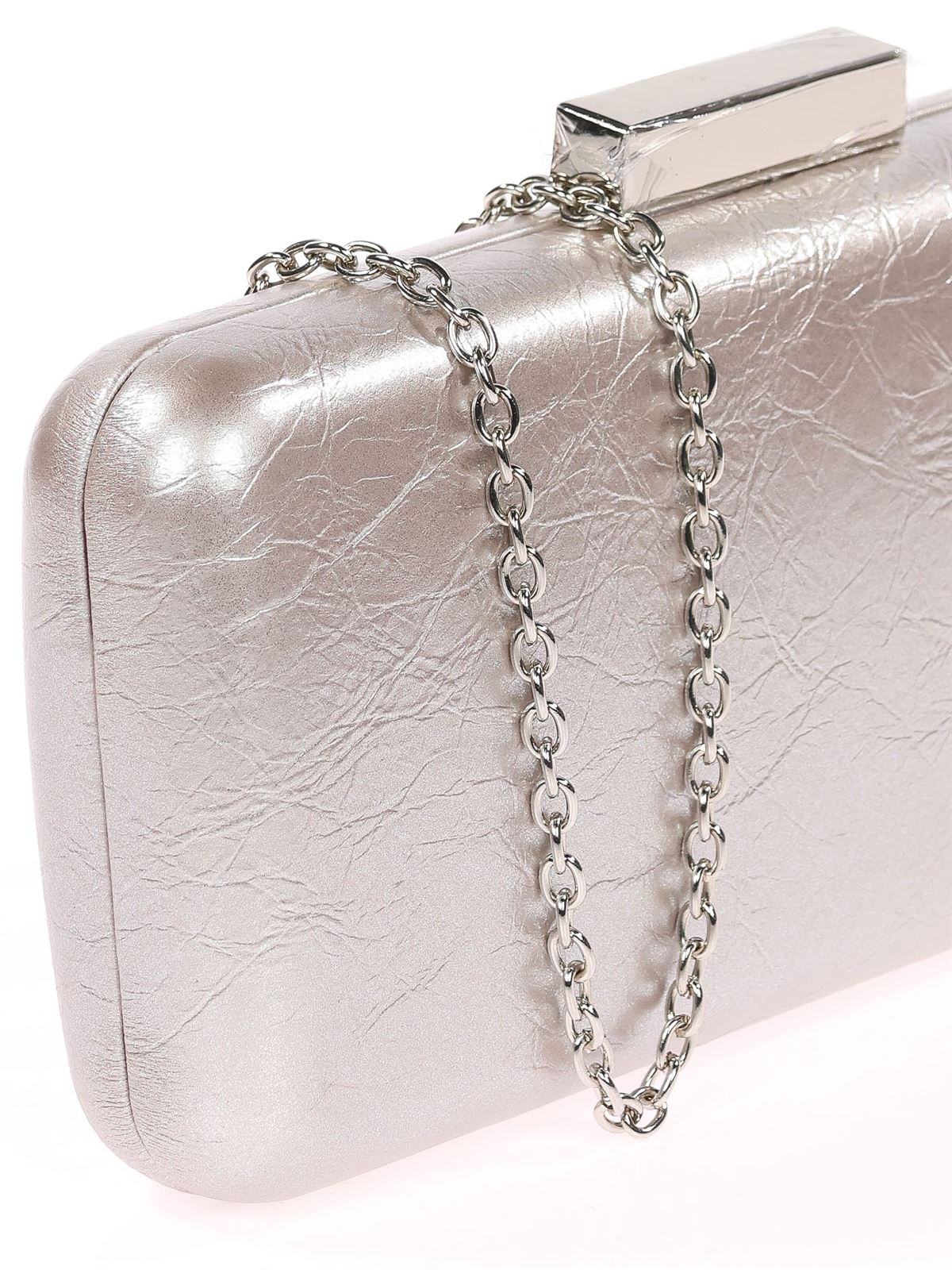Bolso clutch de fiesta polipiel plata 41456 - Imagen 2