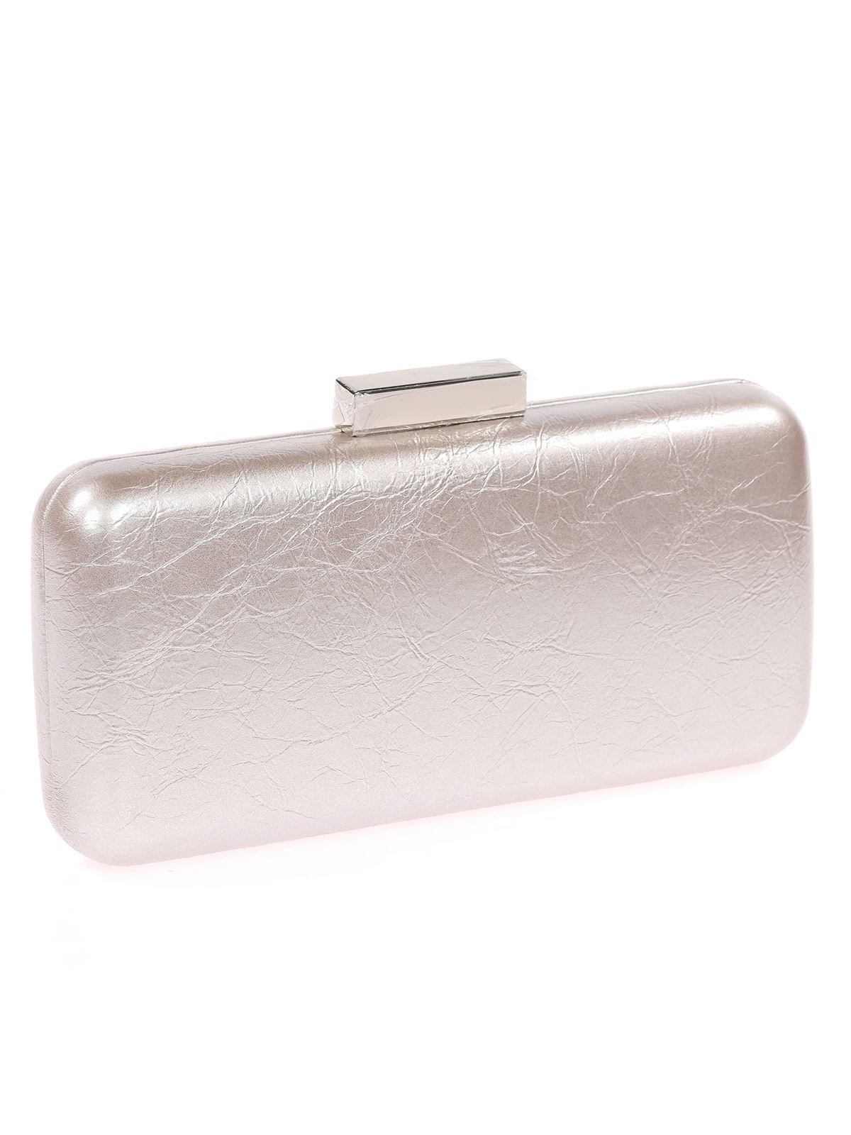 Bolso clutch de fiesta polipiel plata 41456 - Imagen 3
