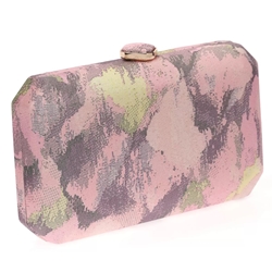 BOLSO CLUTCH DE FIESTA SATINADO CORAL 23026 - Imagen 2