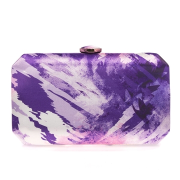 BOLSO CLUTCH DE FIESTA SATINADO LILA 23026 - Imagen 1