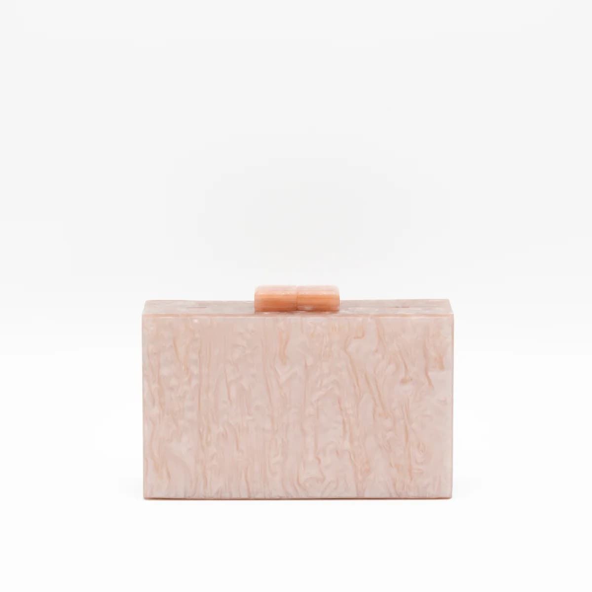 Bolso de fiesta efecto nácar rosa palo 23020 - Imagen 1