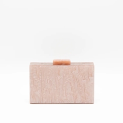 Bolso de fiesta efecto nácar rosa palo 23020 - Imagen 1