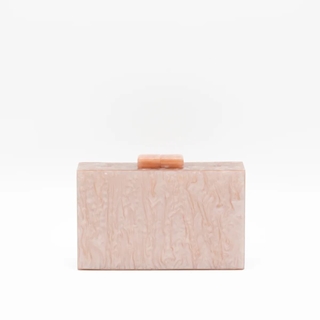 Bolso de fiesta efecto nácar rosa palo 23020 - Imagen 1