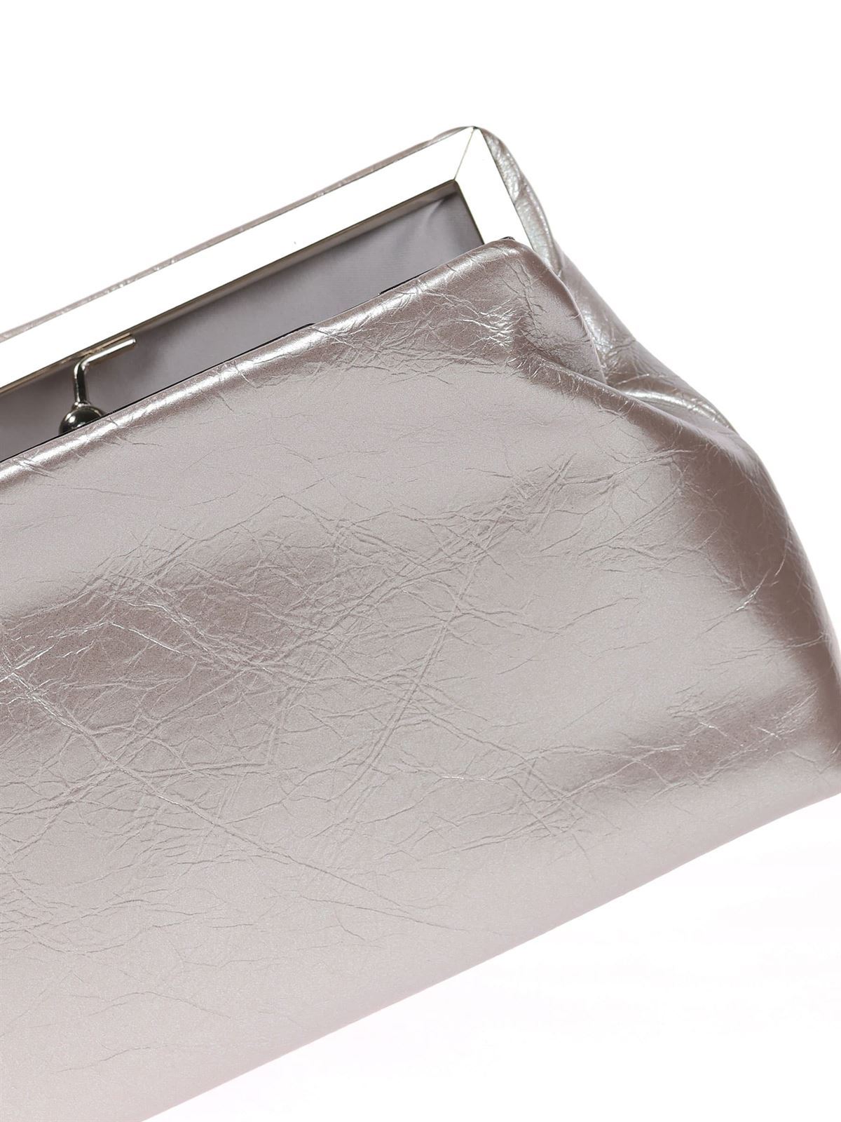 Cartera de Fiesta Acharolado Plata 23055 - Imagen 2