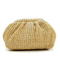 Cartera de fiesta rafia fruncida 22283 - Imagen 1