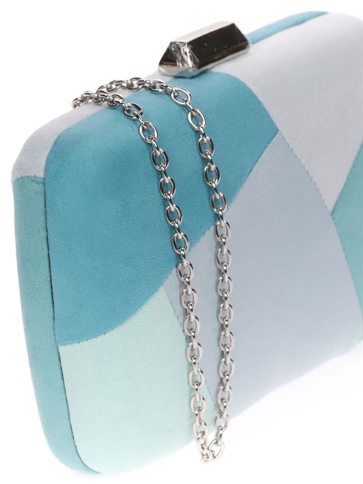 CLUTCH FIESTA ANTELINA CONTRASTE MULTI-TEAL PLATA 41350 - Imagen 3