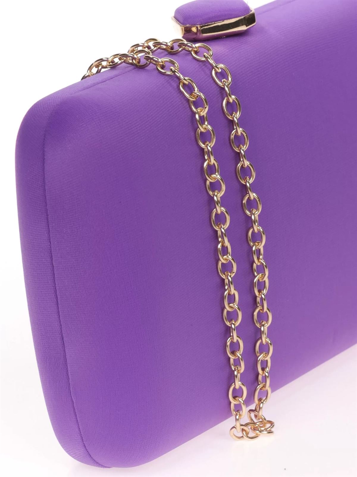 CLUTCH FIESTA DETALLE METÁLICO MORADO 22234 - Imagen 2