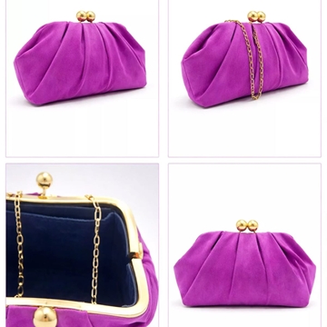 CLUTCH FIESTA EFECTO ANTE MORADO 22287 - Imagen 2