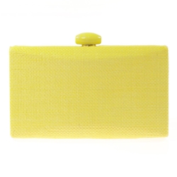 CLUTCH FIESTA EFECTO RAFIA ABALORIO AMARILLO 41441 - Imagen 1