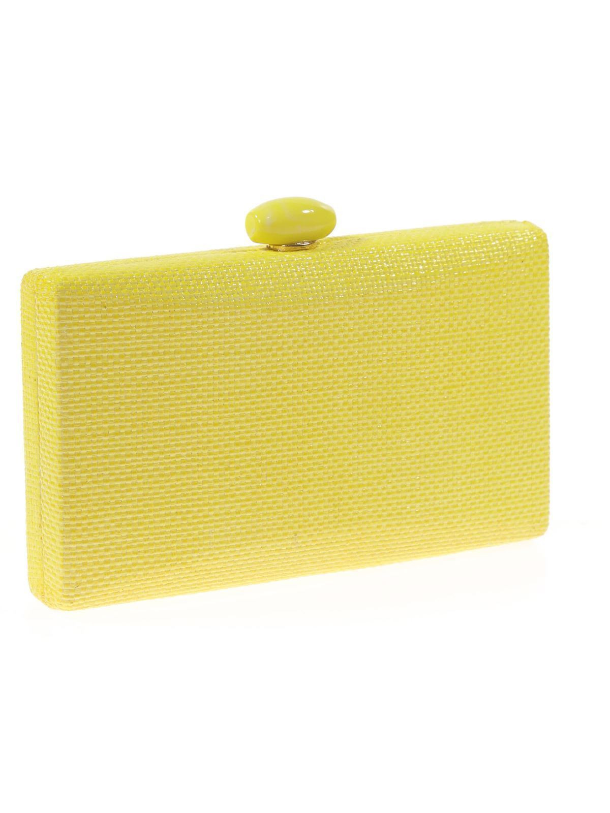 CLUTCH FIESTA EFECTO RAFIA ABALORIO AMARILLO 41441 - Imagen 3