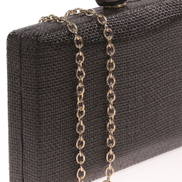CLUTCH FIESTA EFECTO RAFIA ABALORIO NEGRO 41441 - Imagen 2
