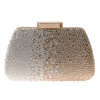 Clutch fiesta pedrería oro 41421 - Imagen 1