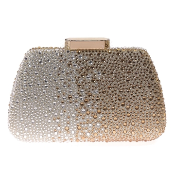 Clutch fiesta pedrería oro 41421 - Imagen 1