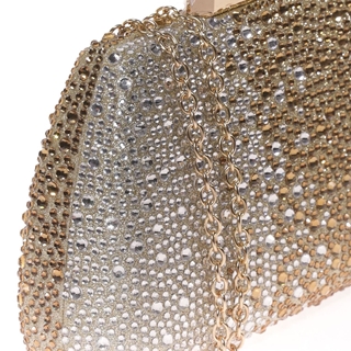 Clutch fiesta pedrería oro 41421 - Imagen 2