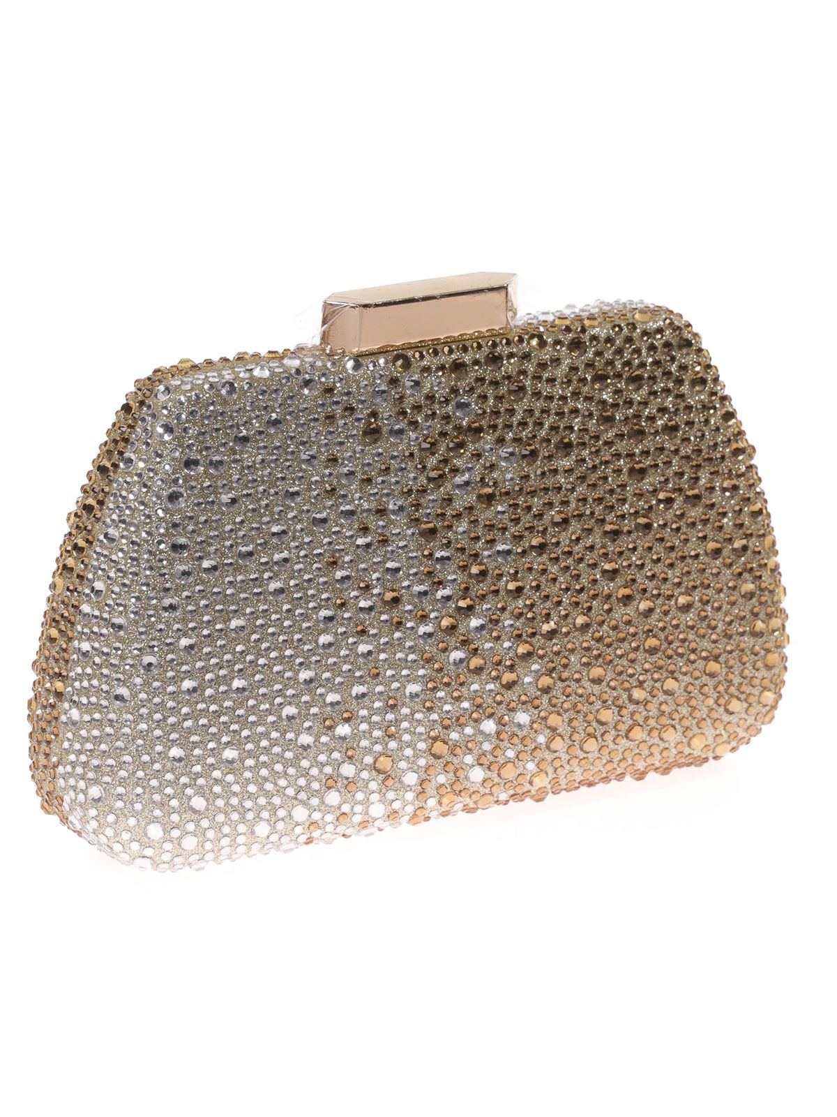 Clutch fiesta pedrería oro 41421 - Imagen 3