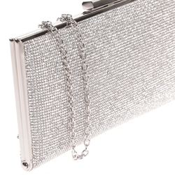 CLUTCH FIESTA PEDRERÍA PLATA 22252 - Imagen 2